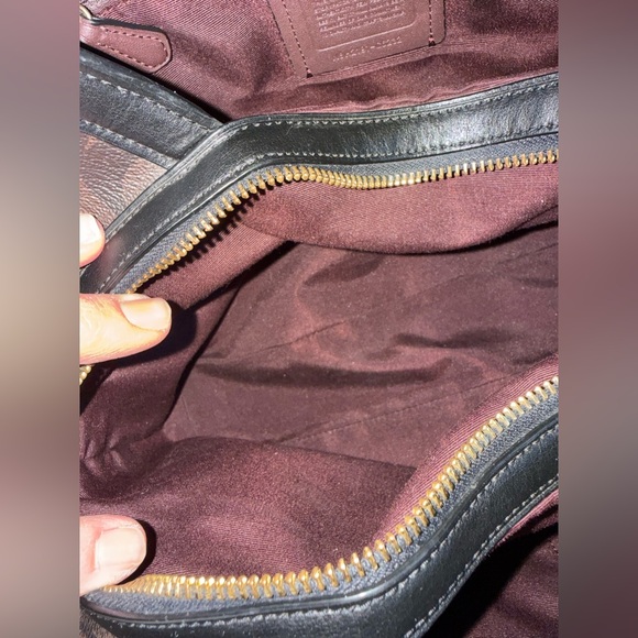 Coach Brown Signature Canvas Shoulder Bag with Gold Hardware - Picture 6 of 8